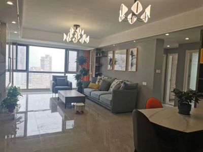 天盈上城官邸112平三居室现代简约风格装修案例