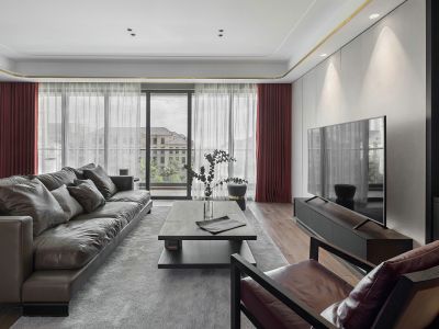 富力现代广场140㎡四居室现代简约装修案例