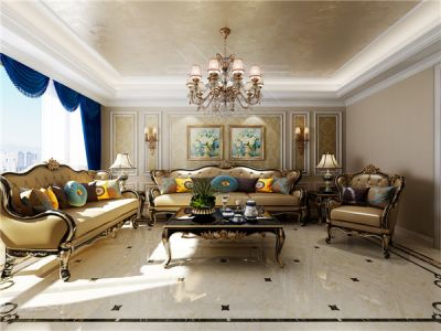 复地东山国际155平四居室欧式风格装修案例