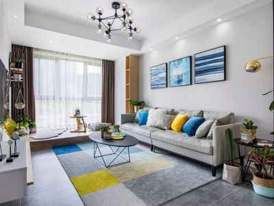 中正锦城92平三居室北欧风格装修案例