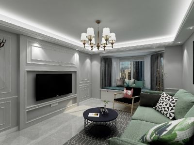 金科岚院简约风格三居装修案例