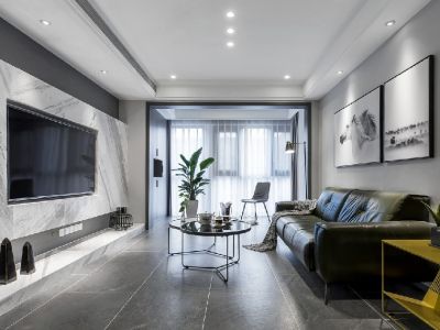 国樾龙城125㎡三居室现代简约装修案例