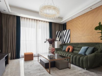 桥东苑120㎡三居室现代简约装修案例