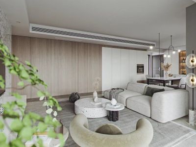 和美佳苑128平三居室现代简约风格装修案例