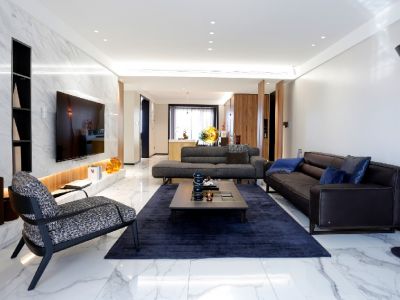 一品江南简约风格123平米装修案例