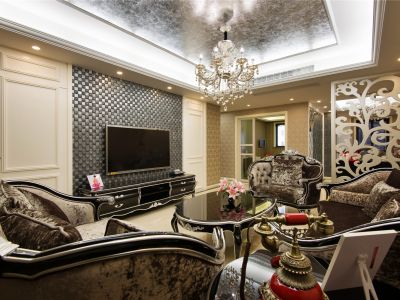 华发又一城新古典风格144平米四室两厅装修案例