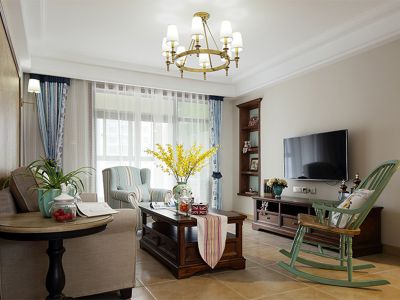 世荣作品壹号美式风格141平米四室两厅装修案例