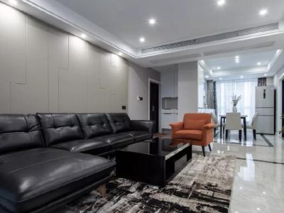 金沙柏林郡133平三居室现代简约风格装修案例