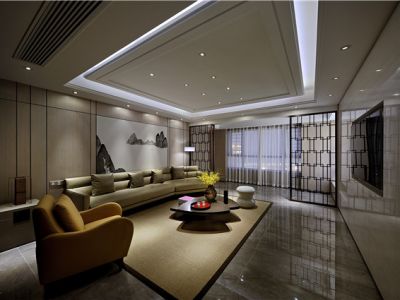 十二院城170平四居室现代风格装修案例