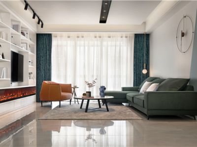 绿地世纪城105平三居室现代风格装修案例