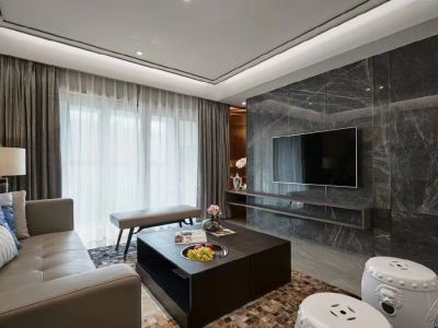 东方南海138平方三居室现代轻奢风格装修案例