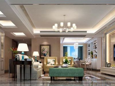 海棠家园138㎡三居室现代风格装修案例