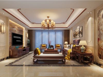 泰禾金尊府240平平层欧式风格装修案例