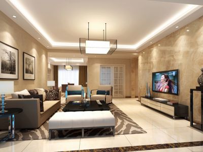 东润国际90平三居室现代风格装修案例