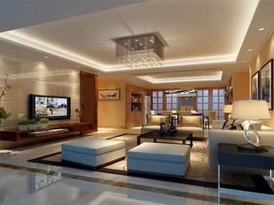 怡佳天一城121平三居室现代风格装修案例