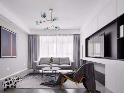 尚乐城现代风格112平米三居室装修案例