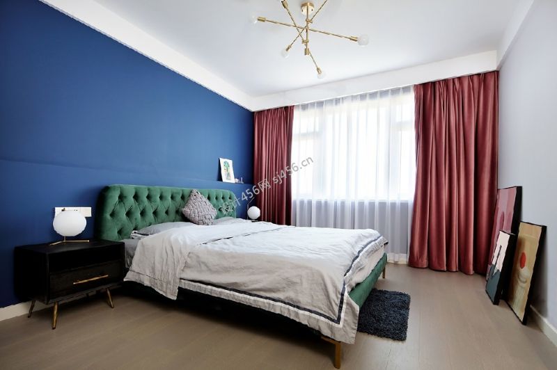 110平三居室现代简约风格卧室装修效果图