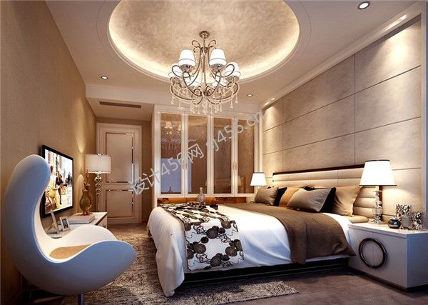 163平四居室新古典风格卧室装修效果图