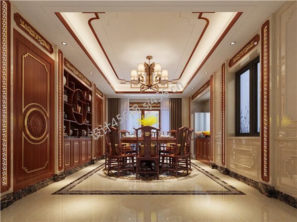 240平平层欧式风格餐厅装修效果图