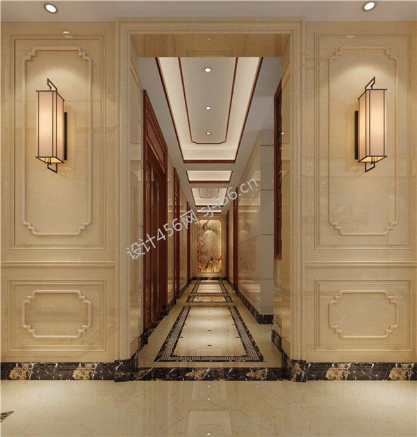 240平平层欧式风格走廊装修效果图