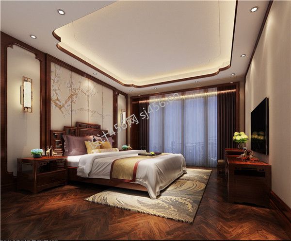 240平平层欧式风格卧室装修效果图