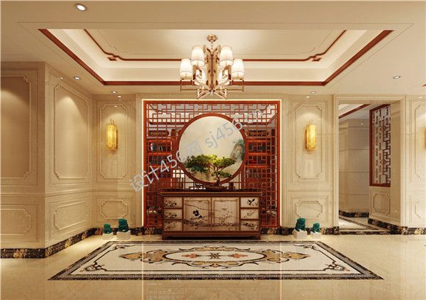 240平平层欧式风格玄关装修效果图