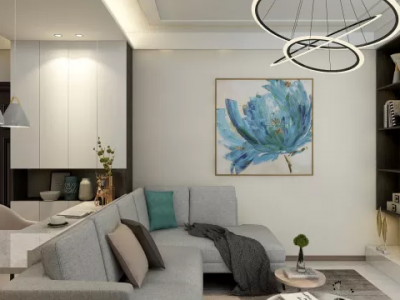 建发大阅城现代简约二居室75平米装修案例