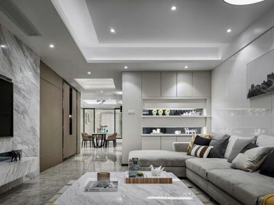 保利茉莉公馆108平米现代简约三居室装修案例