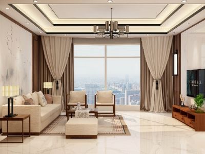 葫芦溪新城新中式风格三居装修案例