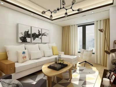 天成金域华里港式风格138平米三居室装修案例