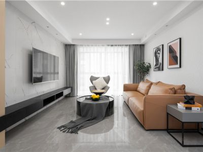 茂业天地120㎡三居室现代风格装修案例