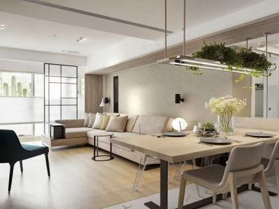 宝业君悦绿苑北欧风格110平米三居装修案例