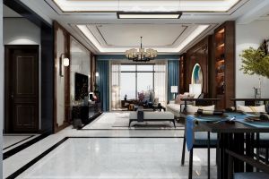 [六安华中装饰]江湾城130平米新中式风格效果图