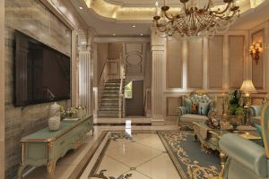 沈阳装修孔雀城别墅400平米法式装修设计