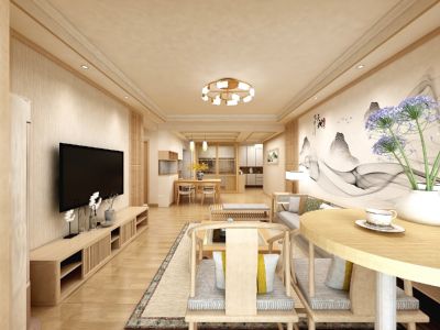 鹭鸶湾·龙庭极简风格三居装修案例