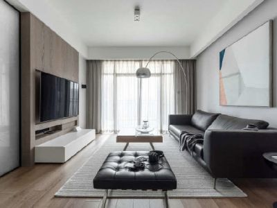 天鹅美苑现代风格100平米三居室装修案例