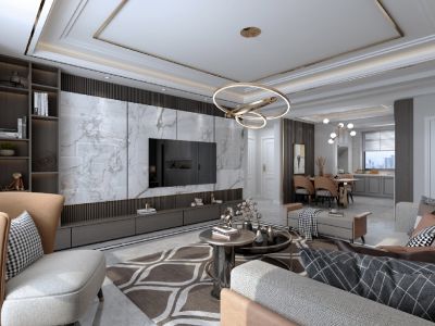 花溪七里现代风格三居装修案例