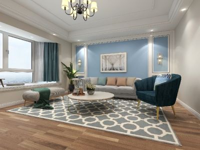 天空之眼·君天公馆美式风格三居装修案例