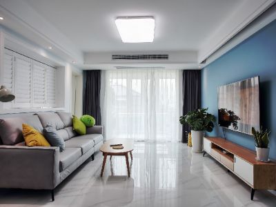 鹭岛国际110平三居室现代简约风格装修案例