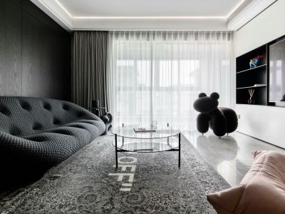 世茂福晟·钱隆御品简约风格120平米三居室装修设计图案例