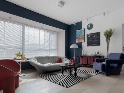 瀚林学府90㎡二居室现代风格装修案例