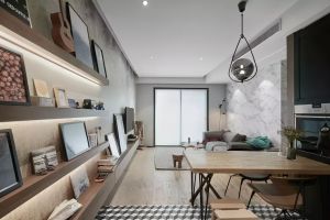 [大连金砖装饰]90平工业混搭风格装修案例，风格真的太酷了！