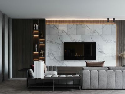 碧桂园龙腾世家现代风格129平米装修案例