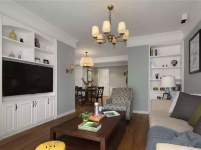 恒大御景湾三居1158方美式风格装修案例