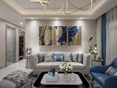 沙曼小区四居室119方现代风格装修案例