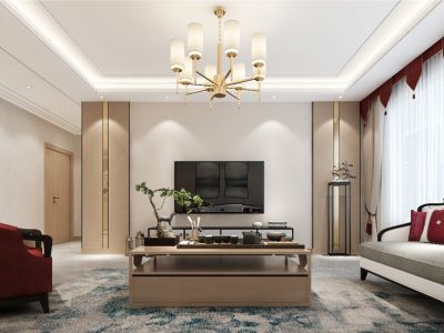 城西花园150平米中式风格四居室装修案例