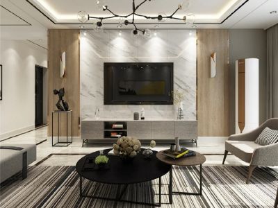 恒大绿洲150平米四居室现代简约风格装修案例