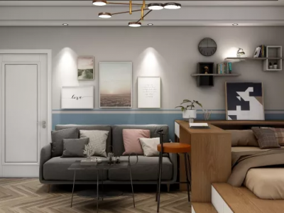 鼎宇苑30平米一居室北欧风格装修案例