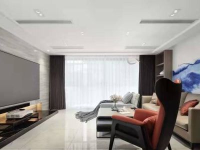 澳海澜庭三居室123方现代风格装修案例