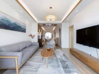 澳海望洲府三居101方北欧风格装修案例